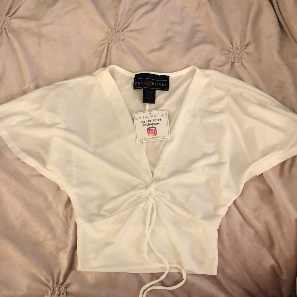 Cape sleeve crop top